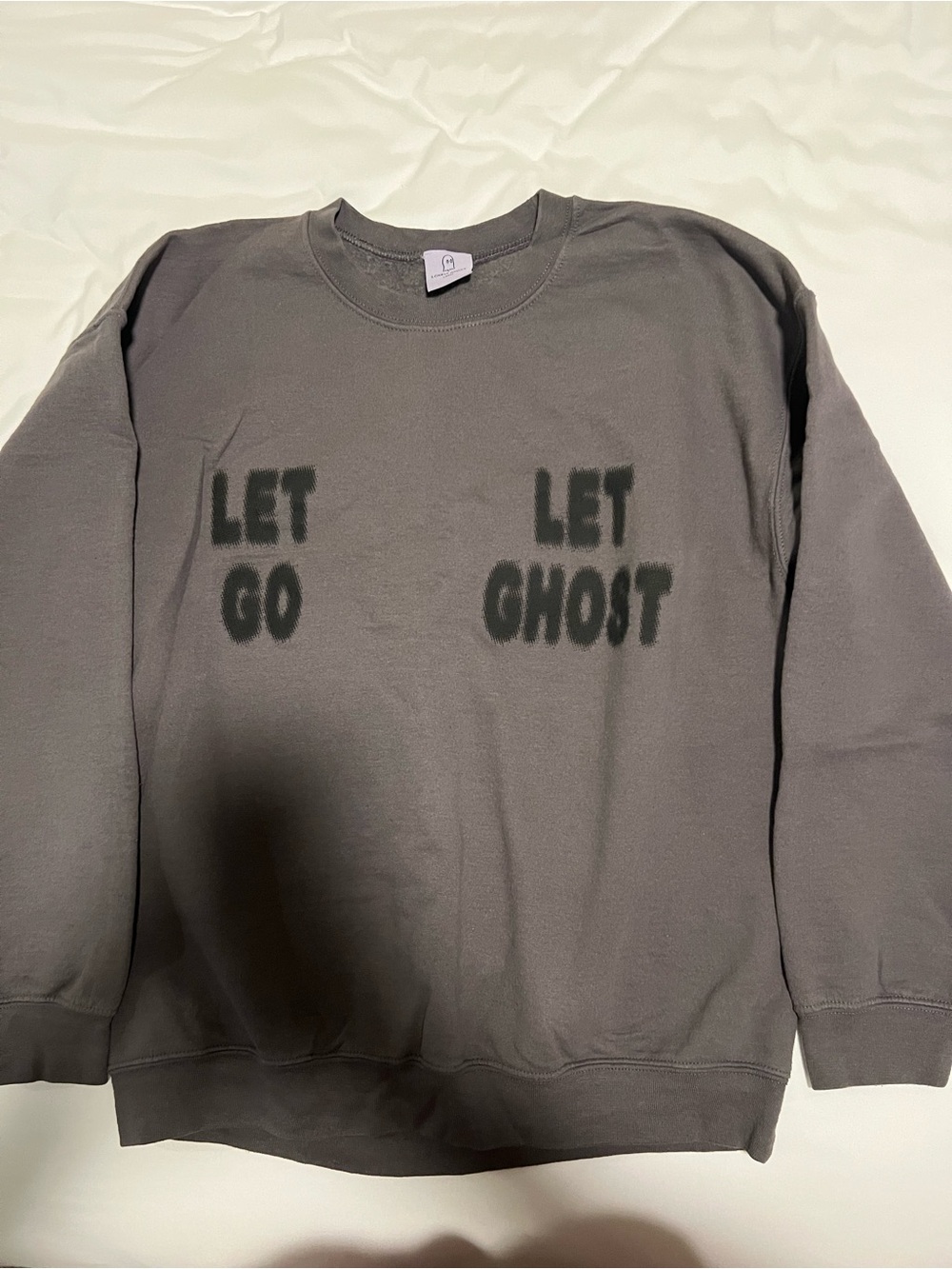 LONELY GHOST Black and Gray Graphic Sweatshirt